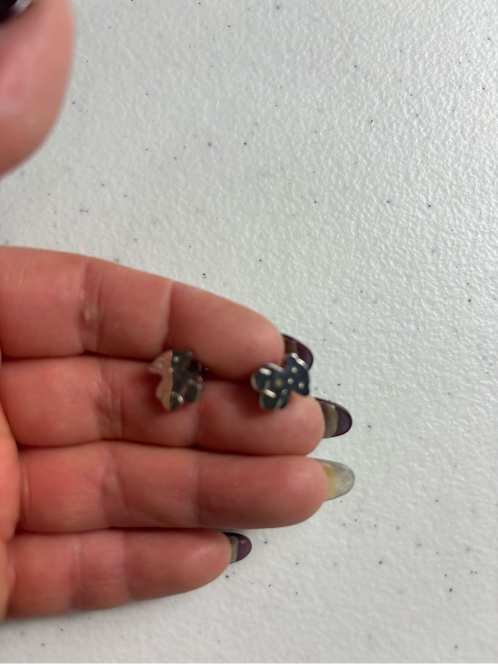 Stainless steel silver earrings